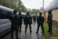 Policyjne zabezpieczenie meczu piłki nożnej pomiędzy drużynami ROW-u Rybnik i Radomiaka Radom