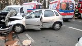 Wypadek drogowy na ulicy Chwałowickiej w Rybniku.